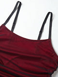 Shopmocho 2025 Summer Women's Dress Red Pasta with Straps Pleated Strappy Dress Slim and Elegant Party Dress Long