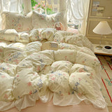 SHOPMOCHO 3pcs Provence style Duvet Cover Set (1*Duvet Cover + 2*Pillowcase, Without Core),soft fabricBedding Set