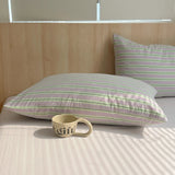 SHOPMOCHO 100 Cotton Pillowcase 2 PCS Colorful Stripe Pillow Case Bedding Black Pillow Cover Envelope Pillow Case Cover Nordic Sling