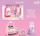 SHOPMOCHO Little Rabbit Bedroom kitchen outdoor gamesLovely Scene Play Toys Simulation Modelling Children Birthday Easter Gift