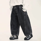 SHOPMOCHO 2025 New Korean Fashion Boys Denim Pants Autumn Spring Casual Trousers for Toddlers & Kids Ages 2-8 All-match Jeans