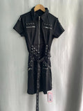 SHOPMOCHO Premium Slim Dark Casual Dresses Japanese Unique Half Sleeve Minority High Street Robe Personalized Y2K Goth Punk Style Vestidos