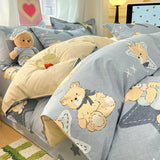 SHOPMOCHO 100% Cotton Printed Duvet Cover Single Piece Fresh Style Bedding Cover Soft Breathable Quilt Cover for Bedroom