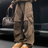 Shopmocho Spring Big Pocket Men's Cargo Pants Japanese Y2k Harajuku Loose Straight Wide Leg Trousers Baggy Pants Man Hip Hop Sweatpants