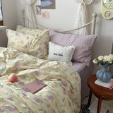 Shopmocho Floral Style Duvet Cover Pure Cotton Bed Cover Girls Soft Comforter Covers Set with Pillowcase이불커버 King Size Quilt Cover Set