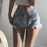 SHOPMOCHO New In Summer Female Short Jeans Pants High Waist Women's Denim Shorts Offer High Quality Korean Style To Wear Outdoor Hot Kpop