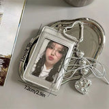 SHOPMOCHO Ins Cat Photo Card Holder Kpop Photo Card Display Pendant Student ID Card Protective Cover Kpop Supplies