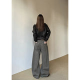 Shopmocho American Vintage 2000s Style High Waist Camel Jeans Pants Spring Fashion Women's Baggy Y2K Wide Leg Denim Trouser Female Clothes
