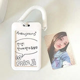 Shopmocho ABS Slide Kpop Photo Card Holder Anti-lost Keychain 3 Inch INS White Idol Protective Case Bag Bus Cards Sleeves Supplies