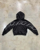 SHOPMOCHO Y2K harajuku Gothic Letter Print Retro Fashion Men And Women Hoodie Hip-Hop Punk Style Black Oversized Zipper Sweatshirts