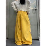 SHOPMOCHO 2026 American Style Vintage Gradient Letter Print Casual Wide Leg Pants Loose Fit Hip Hop Jazz Dance Women Fashionable Trousers