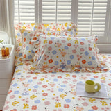 SHOPMOCHO A pair of cotton printed pillowcases with ruffled edges, garden body pillowcases, bed pillowcases