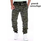 Shopmocho Pantalon de survêtement de course pour hommes, Camouflage, élastique, Cargo, cordon de serrage, multi-poches, bas décontracté, survêtement, nouvelle collection 2025