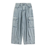 SHOPMOCHO Baggy Jeans Men's Oversize Cargo Korean Black Wide Pants Streetwear Hip Hop Harajuku Male Fashion Straight Denim Pants