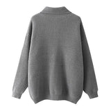 SHOPMOCHO 2025 Autumn Winter New Jersey Single breasted Men's Casual Sports Coat Solid Color Stand Collar Wweater Fleece Warm Cardigan