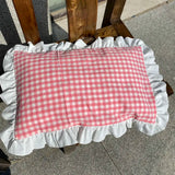 SHOPMOCHO Classic Plaid Pillowcase Cotton Japanese Simple Four-season One Pair Pillow Covers Decorative Bedding Textile Pillow Protector