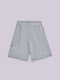 SHOPMOCHO  Gray Distressed Baggy Shorts Women Casual Grunge Wide Leg Sport Shorts Hip Hop Streetwear Oversized Holes Sweatpants