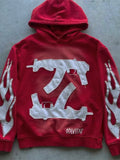 SHOPMOCHO Trendy Baggy Hooded Cardigan Mens Y2K Pattern Print Loose Zip-up Hoodie Sweatshirt Men Spring Hip Hop Long Sleeve Hoodies Unisex