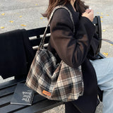 Shopmocho Vintage Korean Shoulder Shopper Bag for Women Zipper Large Woman Tote Bookbag Brand Female Handbags Student Ladies Bolso Mujer
