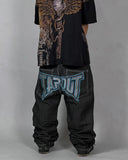SHOPMOCHO Y2K American Jeans Mens Oversized Retro Hip-Hop Wide-Leg Pants Harajuku Trend Rock Women Straight Pants