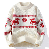 SHOPMOCHO 2025 Winter sweater new High End Luxury Cashmere Sweater Men Thick Warm Mens Sweaters With Deer Korean Harajuku Christmas Jumper