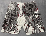 SHOPMOCHO Elite Blue Dragon Print Shorts American Trend Sports Casual Pants Outdoor Street Baggy Fifth Pants