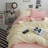 SHOPMOCHO Bedding Comforter sets Duvet Cover bedsheets set with pillowcase Bedding Linens Set for Queen/King Bed edredones de cama