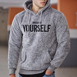 SHOPMOCHO Embroidered men's hoodie casual and personalized hoodie fashionable long sleeved top for men