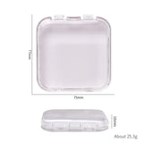 SHOPMOCHO 20/10 Pieces Empty Nail Boxes For Packaging Square Shape Box Wholesale Nail Tips Press On Nail Packaging Case Small Business