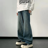 SHOPMOCHO Jeans men Wide Leg Jeans Male Loose Straight Denim Pants 2025 Autumn Harajuku Vintage Blue Jean Trouser Streetwear Clothes