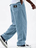 SHOPMOCHO Winter 2026 new fashion Men's Corduroy Straight Casual Pants spring autumn Outdoor Streetwear with Drawstring Elastic Waist