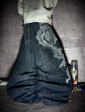 SHOPMOCHO Y2K American Southpole Hip-hop Oversized Jeans Mens Retro Skateboard Boy Wide-leg Pants Gothic Graffiti Couple Wide Pants