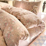 Shopmocho Floral Style Quilt Cover and Pillowcase Adults Kids Room Bedding Soft Blanket Cover Printed Duvets Cover Set housse de couette
