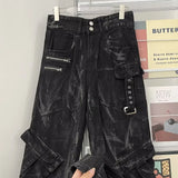SHOPMOCHO Men s Jeans Man Pants Classic Washed Straight Leg Denim Trousers Freestyle Casual Oversized Comfortable Hip Hop Baggy