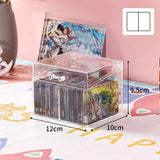 Shopmocho Kpop Photocard Storage Box Transparent Acrylic Photo Card Organizer Compartment Flip Box Card Case Protector Container Korean