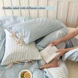 SHOPMOCHO Double Sided Stripes Bow Pillow Cases 48x74cm Soft Comfortable Covers Cotton Pillow Cover Pillow Sham Beds Home Decoration gifts