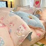 SHOPMOCHO 100% Cotton Printed Duvet Cover Single Piece Fresh Style Bedding Cover Soft Breathable Quilt Cover for Bedroom