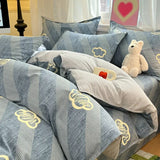 SHOPMOCHO 100% Cotton Printed Duvet Cover Single Piece Fresh Style Bedding Cover Soft Breathable Quilt Cover for Bedroom