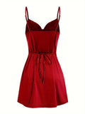 Shopmocho 2025 Lady va va voom Satin hip suspender dress women's dress