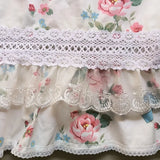 SHOPMOCHO Korean Sweet Flowers Short Curtains for Living Room Japanese Elegant Lace Floral Half Curtains for Kitchen #A510