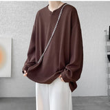 SHOPMOCHO High Quality Texture Long Sleeve T shirt For Men Spring Autumn Casual Mens T-shirts Male Tops Classic Clothes Men's T-Shirts