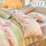 SHOPMOCHO 1Pcs 100% Cotton Printed Duvet Cover Cartoon Pattern Skin Friendly Breathable Comforter Cover Bedclothes for Children Students