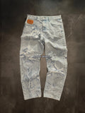 SHOPMOCHO Hip Hop Cherry Blossom Embroidery Baggy Jeans Harajuku Women Wide Leg High Waisted Denim Pants Y2k Trend Jeans Women Clothing