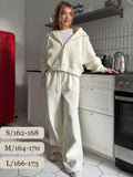 SHOPMOCHO Autumn Women's Tracksuit with Zipper and Trousers Gary Casual Two Piece Set Women Casual Yellow  Pant Sports Suit with A Hood