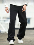 SHOPMOCHO Men's Wide Leg Jeans - Oversized Straight Fit Denim Pants with Casual Drop Crotch