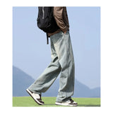 SHOPMOCHO Mens Jeans Man Pants Loose Fit Casual Trousers Straight Leg High Street American Style Spring Autumn New Trend