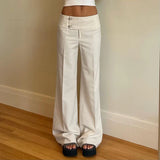 Shopmocho Fashion Solid Loose Casual Women Long Pants Simple Basic All-Match Office Lady Style Bottoms