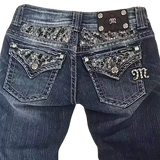 SHOPMOCHO Gothic Hot Sweetheart Jeans Y2K Clothes Hip Hop Love Letter Graphic Retro Baggy Jeans Smart Casual High Waist Wide Leg Trousers