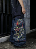 SHOPMOCHO Y2K American Jeans Mens Oversized Retro Hip-Hop Wide-Leg Pants Harajuku Trend Rock Women Straight Pants