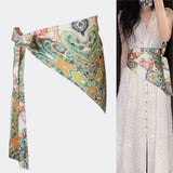 Shopmocho New Chinese-style Bohemian ethnic triangular scarf tie, ladies' decorative waist cover, hot girl fart curtain